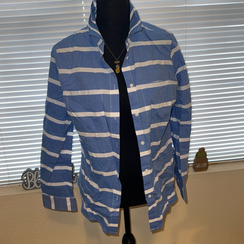 Jaclyn Smith, 2for15, 100% cotton, size med, red & white, blue & white shirts